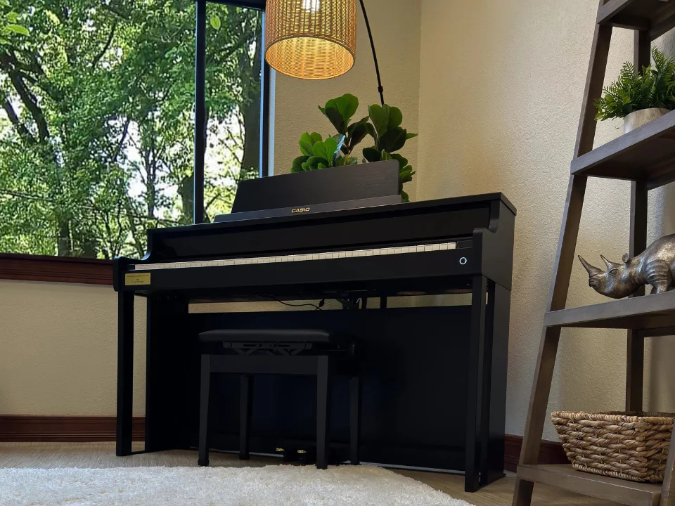 Casio AP-750 Black (BK) – Ghế đàn và phụ kiện đi kèm