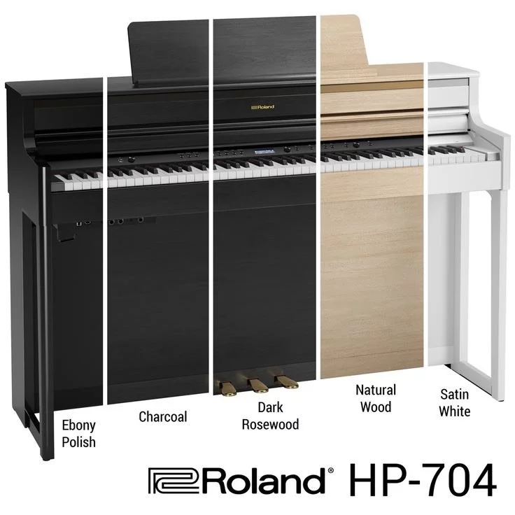 ROLAND HP-704 LO (New) – Mặt sau và hệ thống dây đàn Roland