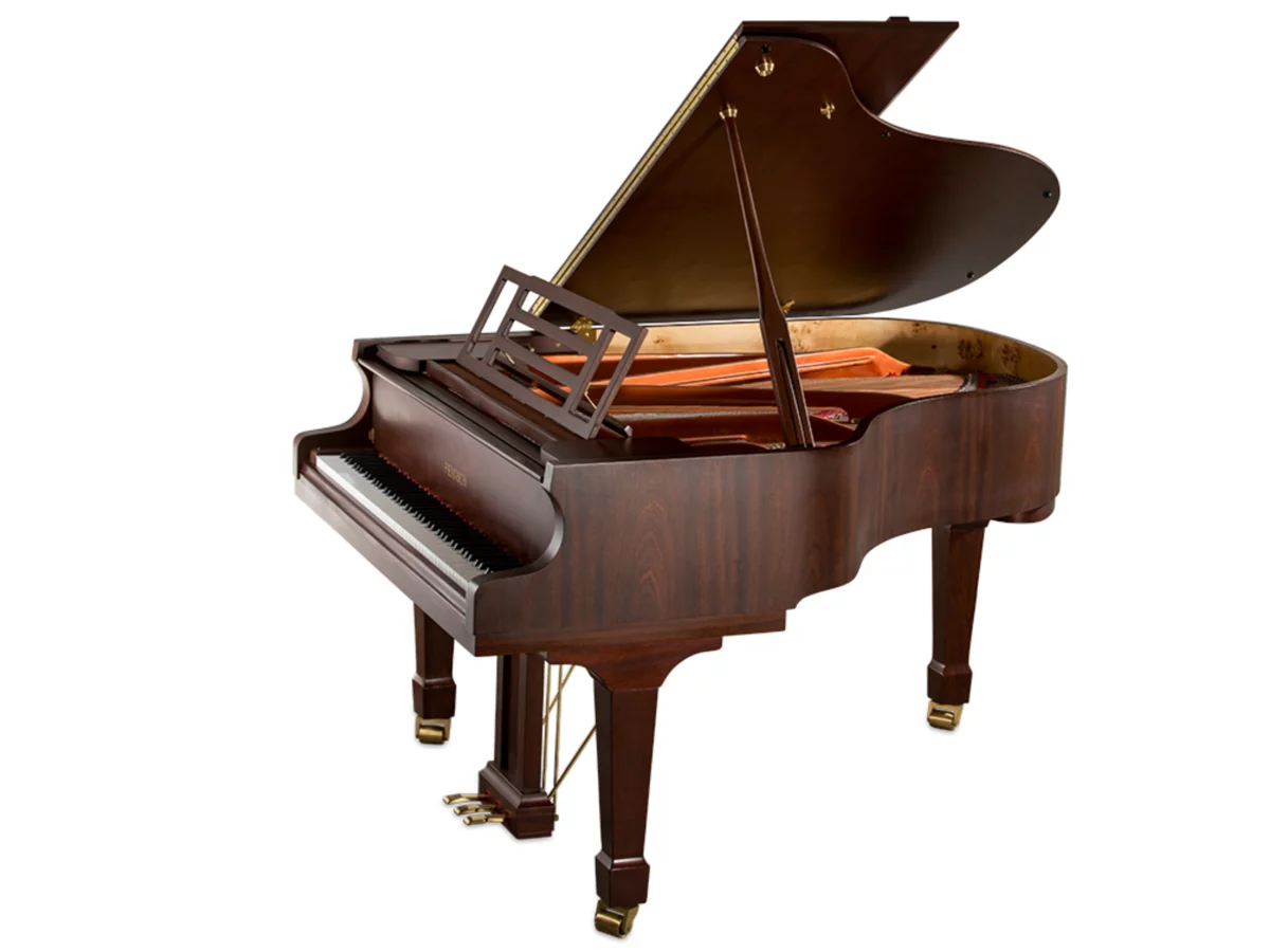FEURICH 179 & DYNAMIC II (Walnut Polished & Brass) – Mặt sau và hệ thống dây đàn Feurich