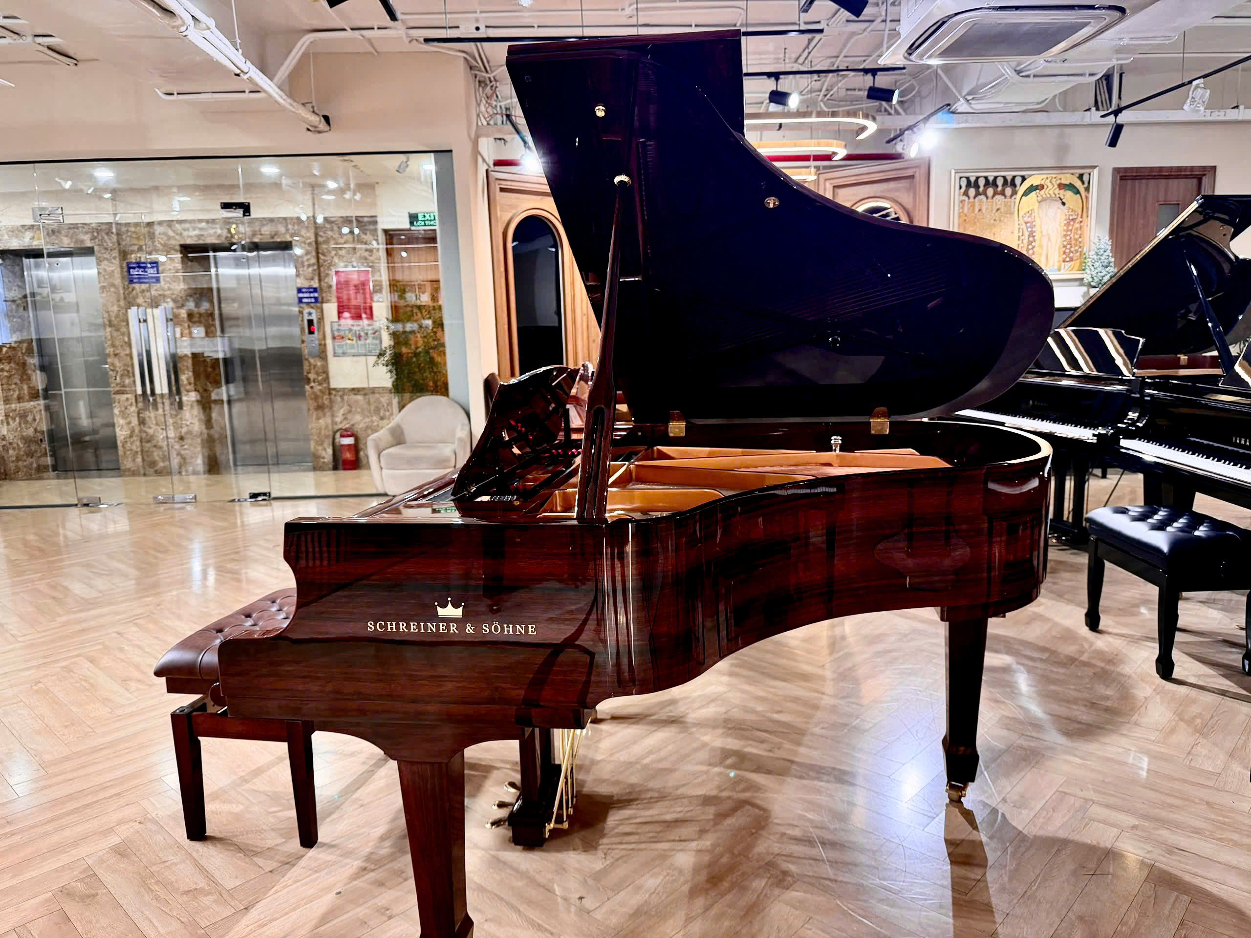 Schreiner & Söhne GP-170 (Macassar Ebony) – Ghế đàn và phụ kiện đi kèm