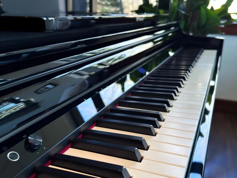 ROLAND LX-6 PE – Góc nhìn nghiêng thể hiện đường nét tinh tế